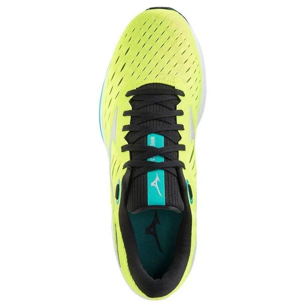 Mizuno Men's Wave Rider 24 Safety Yellow-Nimbus Cloud, 13