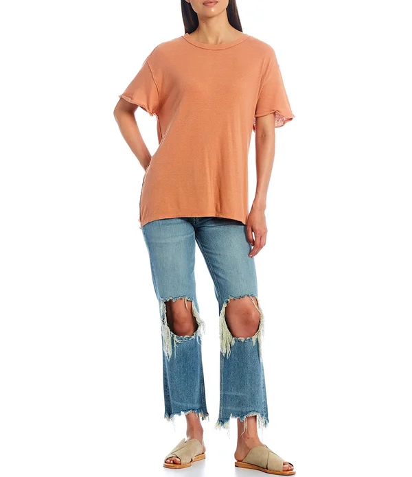 Free People Boyfriend T-Shirt - Iced Chai - Size Xs