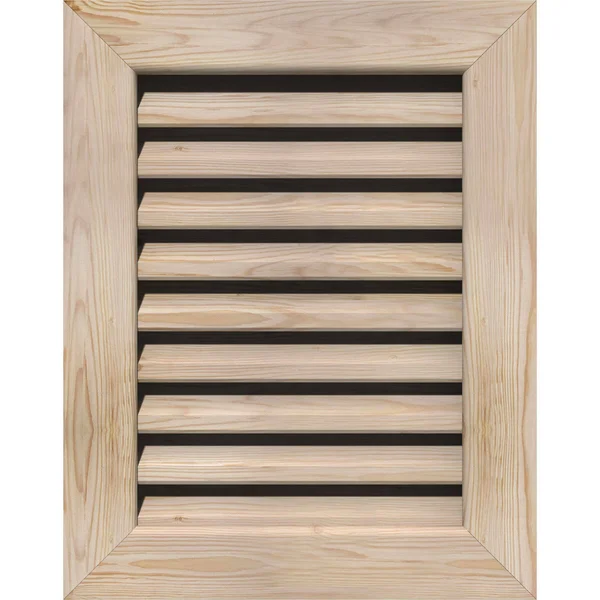 Ekena Millwork 12-in W x 16-in H Vertical Gable Vent (17-in W x 21-in H Frame Size): Unfinished - Functional, Smooth Pine Gable V