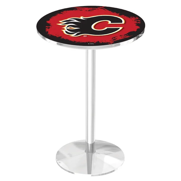 Holland Bar Stool L214 - Chrome Calgary Flames Pub Table 42 inch