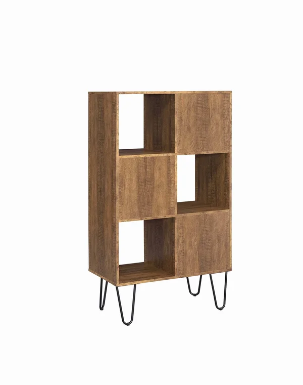 Coaster Sheeran Rustic Amber Bookcase