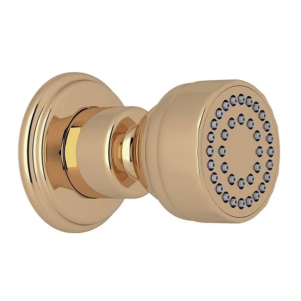 Rohl U.5570 Perrin & Rowe Single-Function Body Spray, Unlacquered Brass