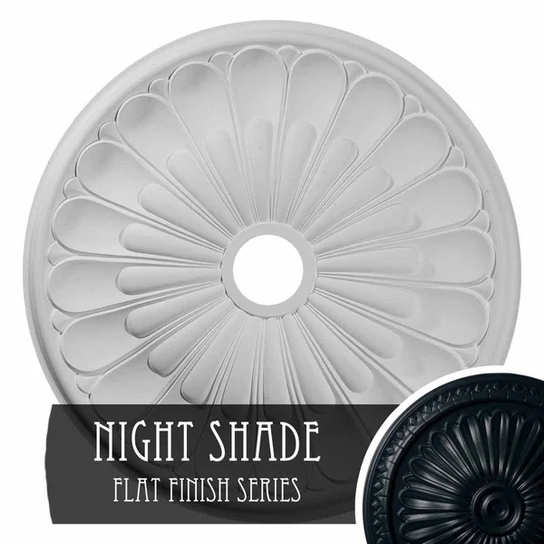 26 3/4x22OD x 3 5/8x22ID x 1 3/8x22P Elsinore Ceiling Medallion (Fits Canopies Up to 3 5/8x22), Hand-Painted Night Shade