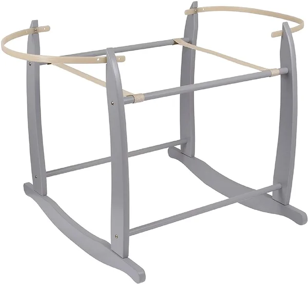 Clair De Lune Deluxe Grey Moses Basket Rocking Stand