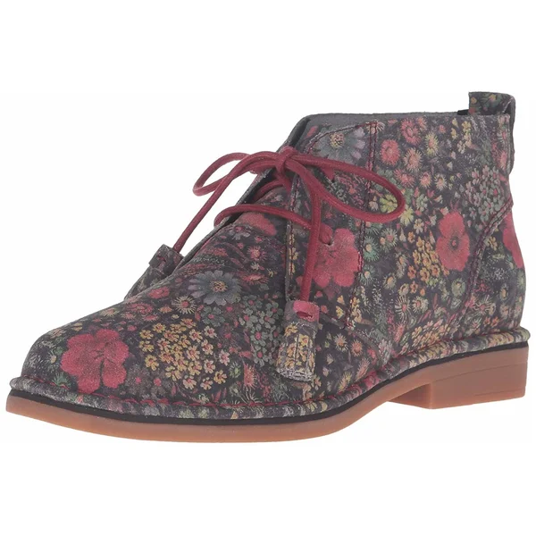 Hush Puppies Women's Cyra Catelyn Black Floral Multi Suede