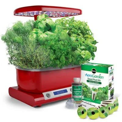 Miracle-Gro AeroGarden Harvest Plus with Seed Kit in Red