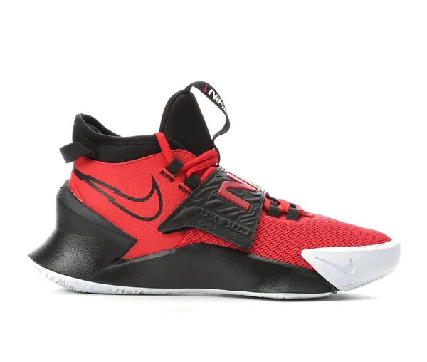Nike Big Kids& Future Court 3 Basketball Shoes in Red/University Red Size 7.0