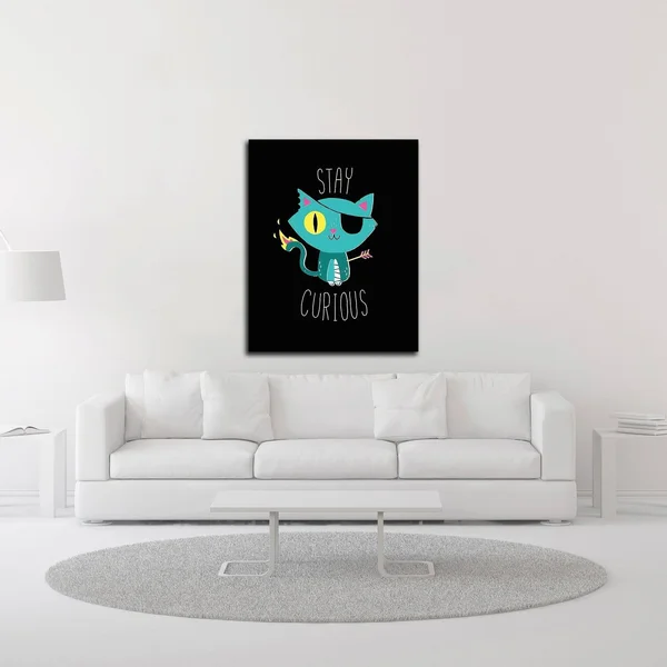 22x22 x 17x22 Stay Curious by Michael Buxton Print on Canvas