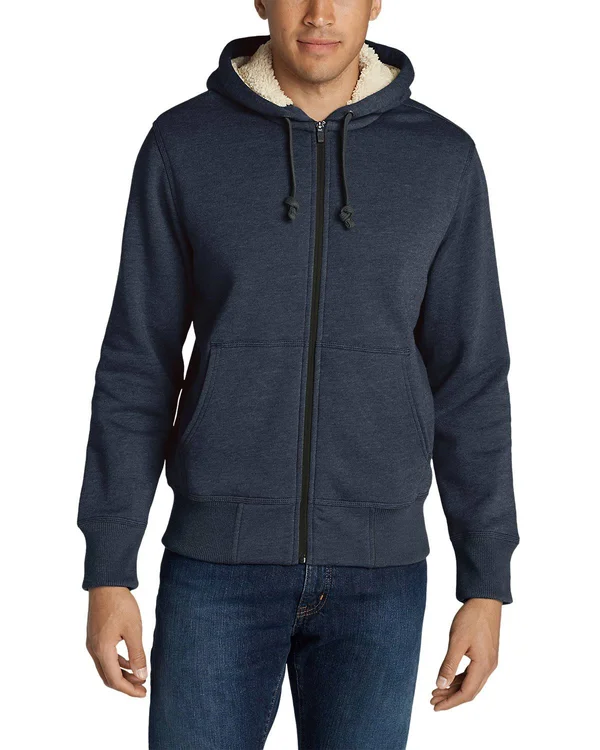 Eddie Bauer Men's Cascade Falls Sherpa-Lined Hoodie - Blue - XL