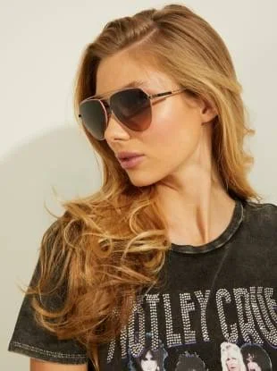 Guess GU7783 Sunglasses - 08b Shiny Gunmetal, Gradient Smoke