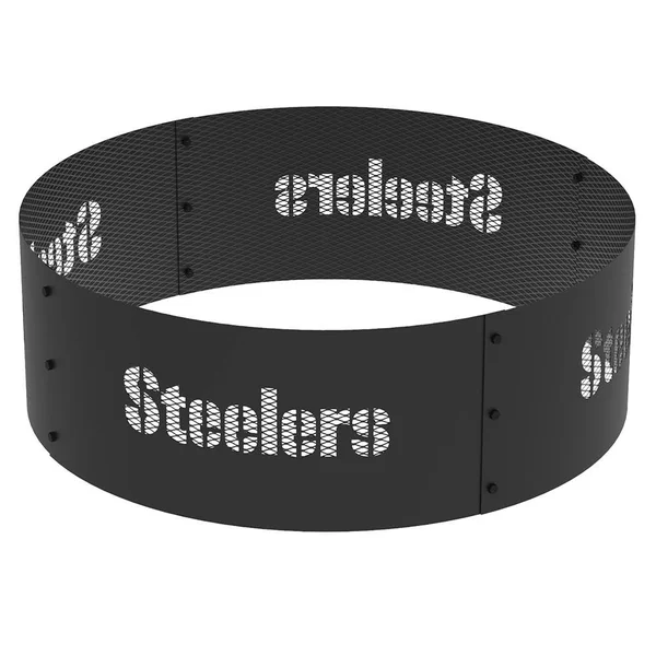 Blue Sky Outdoor 36 in. Pittsburgh Steelers Decorative Steel Round Fire Ring, FR361208-STEELERS