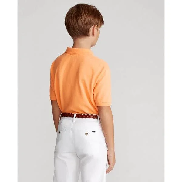 Ralph Lauren Boy's Cotton Mesh Polo Shirt - Size XL in Key West Orange