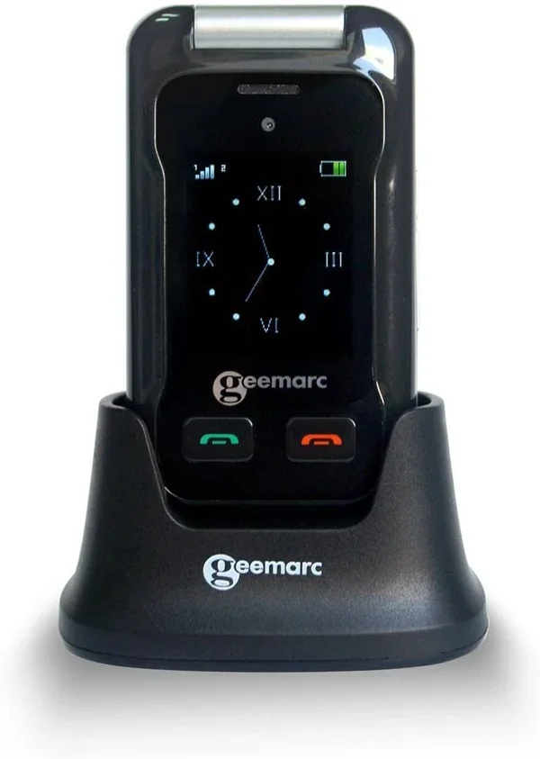 Geemarc CL8500 - Amplified Clamshell SIM-Free Mobile Phone with Dual LCD Display - Camera, Talking Keypad and Multiple Languages