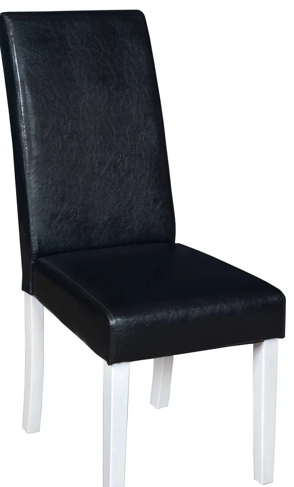 Niche Tyler Dining Room Chair- White Wood Grain/ Black Vinyl