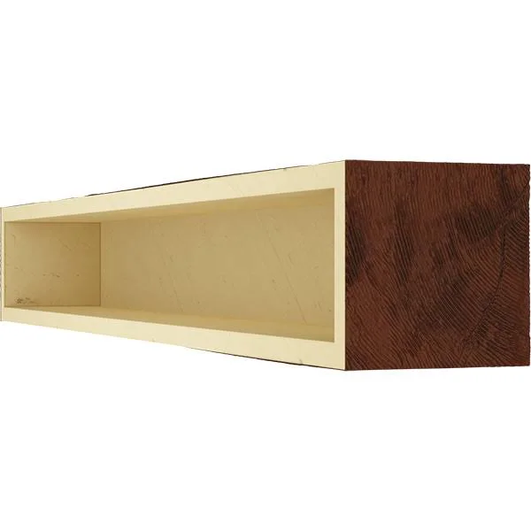 Ekena Millwork MANUKP04X06X72PE 4x22H x 6x22D x 72x22W Knotty Pine Faux Wood Fireplace Mantel, Natural Pecan