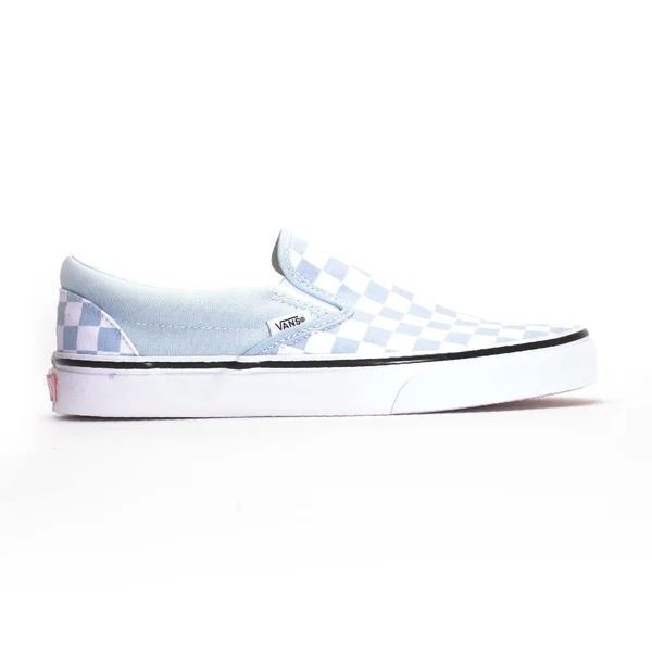 Vans Classic Slip on Checkerboard Baby Blue True White