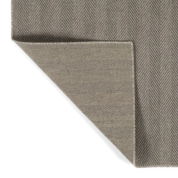 Porch & den Reiling Stripe Indoor/Outdoor Flat-Weave Rug - 5&0 x 7&0 - Frost