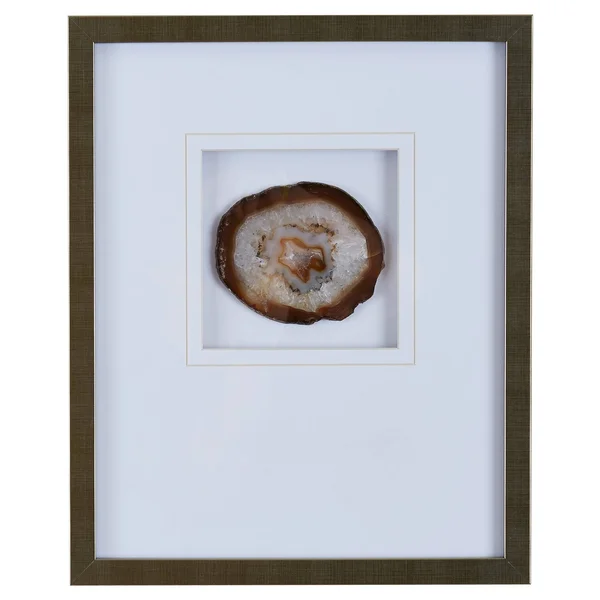 Madison Park Natural Agate Stone Framed Graphic (Natural)