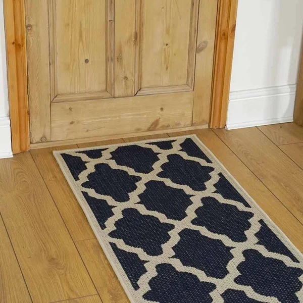 runrug USA Moda_Trellis_Blue_230cm_x_60cm OW: 230cm x 60cm