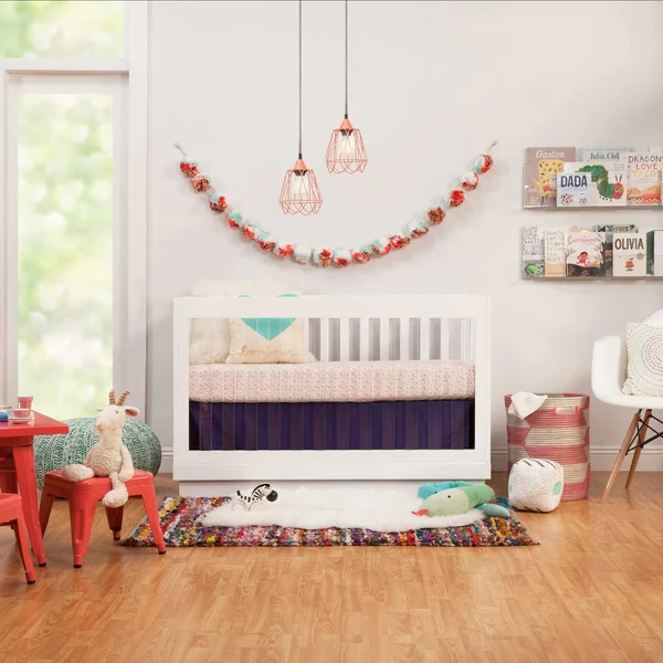 Babyletto Harlow 3-in-1 Convertible Crib - White, Acrylic
