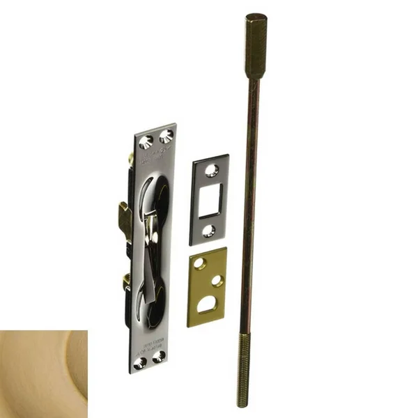 Baldwin 060003412 12x22 Flush Bolt, Unlacquered Vintage Brass