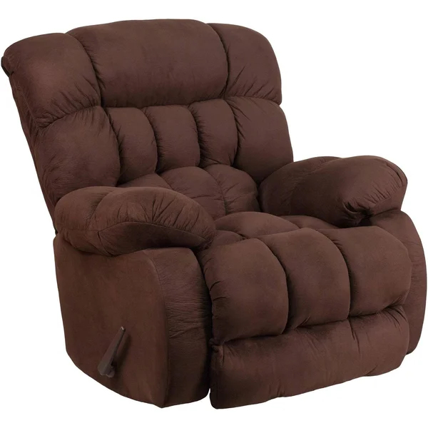 Flash Furniture Contemporary Softsuede Fudge Microfiber Rocker Recliner