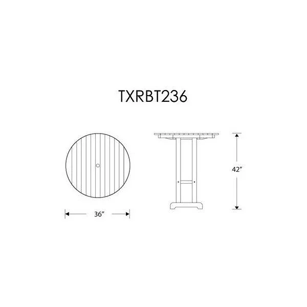 Trex Outdoor Furniture Monterey Bay Round 36x22 Bar Table - Stepping Stone