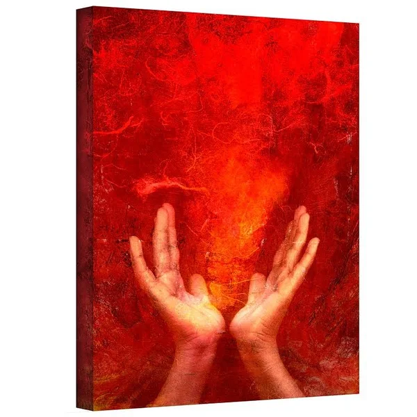 ArtWall Chakra Fire Gallery Wrapped Canvas Art by Elena RAY - 48 x 36