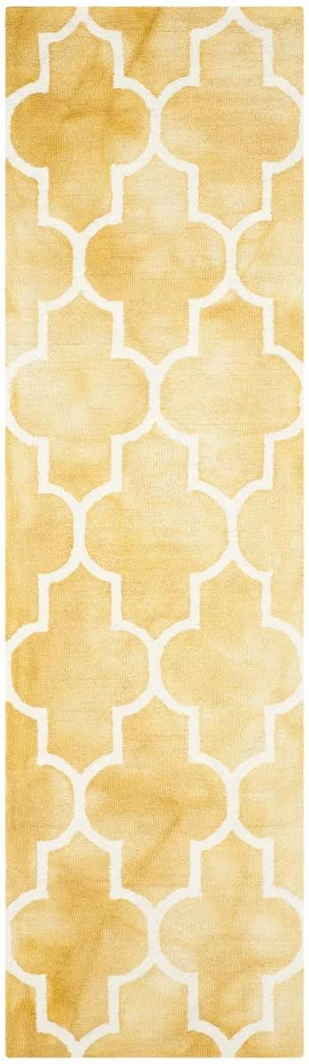 Safavieh Dip Dye DDY535H Gold, Ivory Rug 2&3x22 x 8& Runner