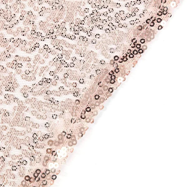 132x22 Rose Gold Sequin Round Tablecloth
