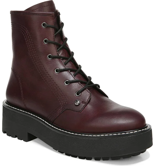 Women's Franco Sarto Jensine Combat Boot - Purple - Size 5