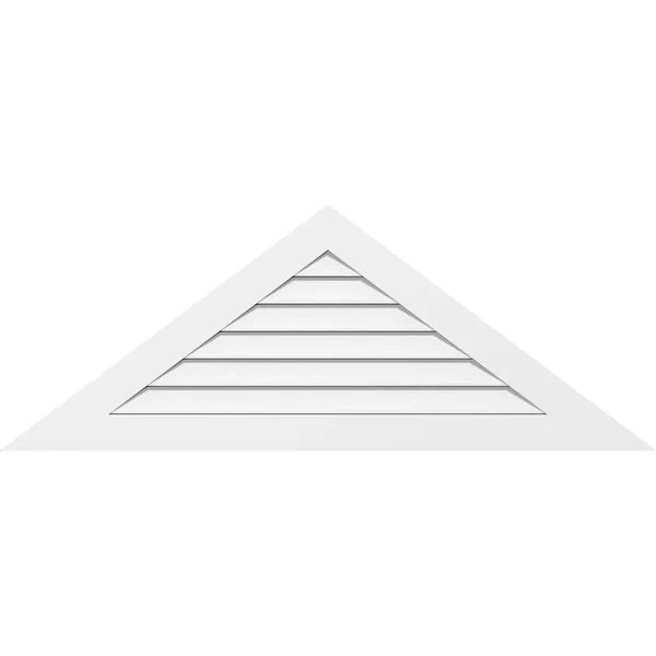 Ekena Millwork GVPTR72X3001SF 72x22W x 30x22H Triangle Surface Mount PVC Gable Vent 10/12 Pitch: Functional, w/ 3-1/2x22W x 1x22