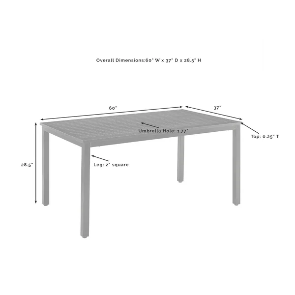 Crosley Kaplan Outdoor Dining Table Oil Rubbed Bronze