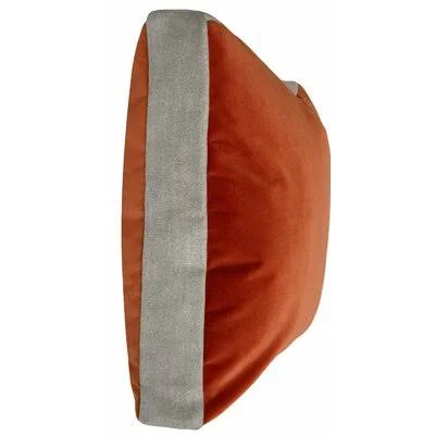 Luna Linen Pillow Cover & Insert Square Feathers Shrimp 12x22 x 24x22