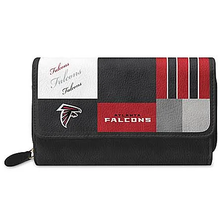 for The Love of The Game NFL Atlanta Falcons Patchwork Wallet