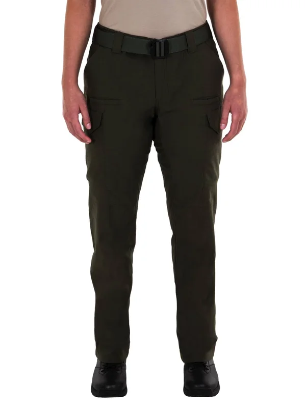 First Tactical 124011 Womens V2 Tactical Pants - Stretch Waist, Polyester/Cotton, Available in Black, Khaki Brown, Olive Drab Gre