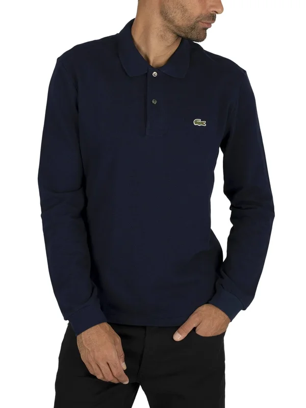 Lacoste Long Sleeve Polo Shirt Navy