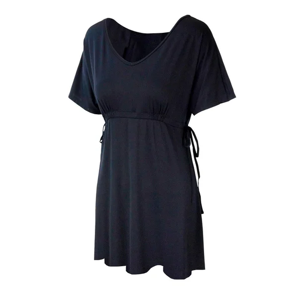UV Skinz Women's UPF Short Swim Dress Cover-Up, Sun Protection Beach Cover Up, Size: Small, Color: Black