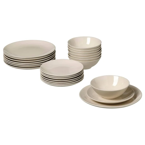 IKEA - F腞GKLAR 24-Piece Dinnerware Set - Glossy Beige
