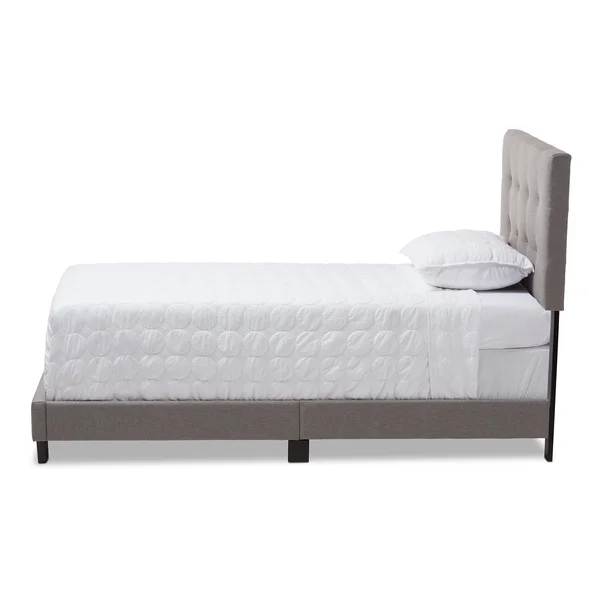 Baxton Studio Brookfield Fabric Twin Bed - Grey