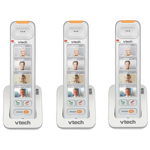 Vtech Sn5307 Photo Dial Accessory Handset w/ Visual Ringing Indicator (3 Pack)