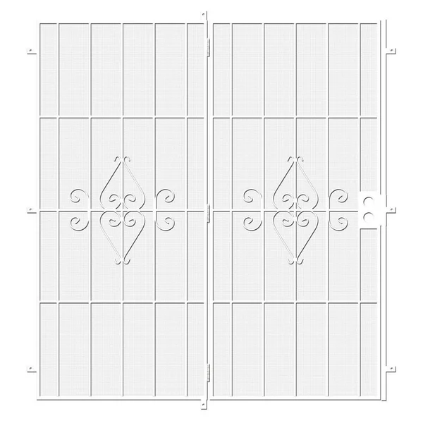 Unique Home Designs Su Casa 60 in. x 80 in. White Projection Mount Outswing Steel Patio Security Door with Expanded Metal Screen