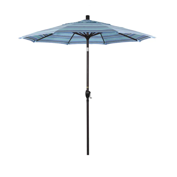 California Umbrella 7.5& Aluminum Market Umbrella Push Tilt Bronze/Sunbrella/Dolce Oasis GSPT758117-56001