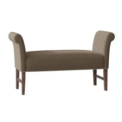 Garfield Upholstered Bench Fairfield Chair Body Fabric: 9177 Avocado - Leg Color: Tobacco