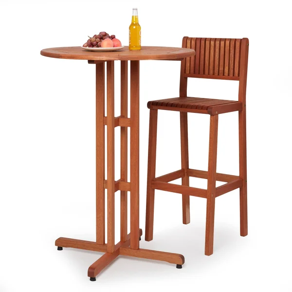 Amazonia Ibiza Round Outdoor Bar Table - Brown