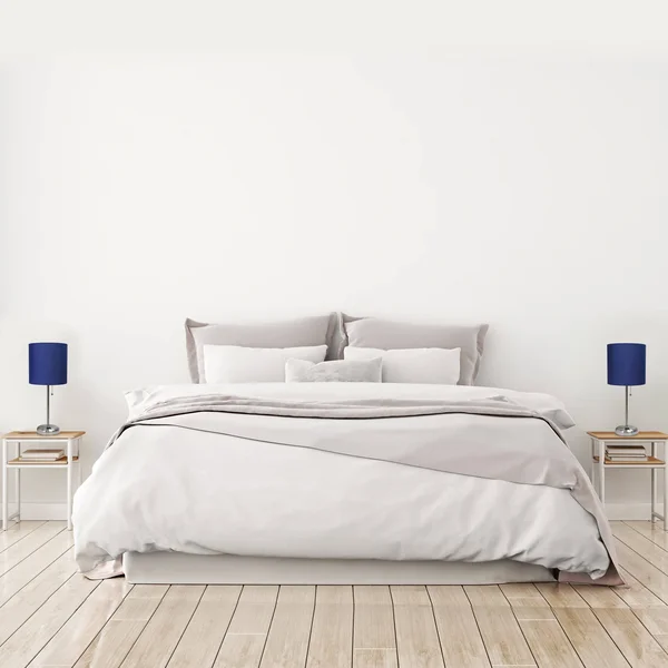 Limelights Brushed Steel Stick Lamp with Charging Outlet and Fabric Shade 2 Pack Set - Navy