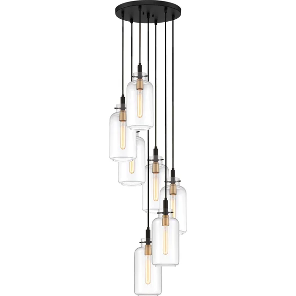 Quoizel 7 Light Teagan Pendant Earth Black