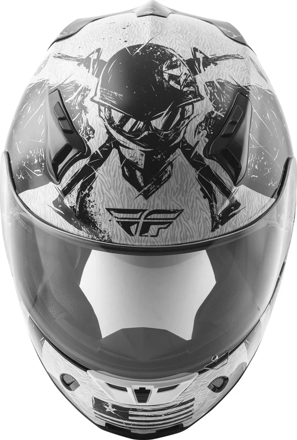 Fly Racing - 73-8371-6 - Revolt Liberator Helmet Gloss White/Black 2x