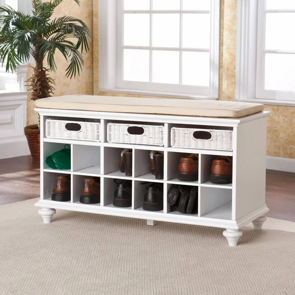 Southern Enterprises Chelmsford Entryway Bench - White - White
