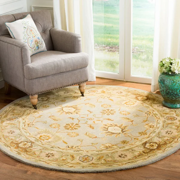 Safavieh Anatolia Blue/Sage Area Rug; Round 8&